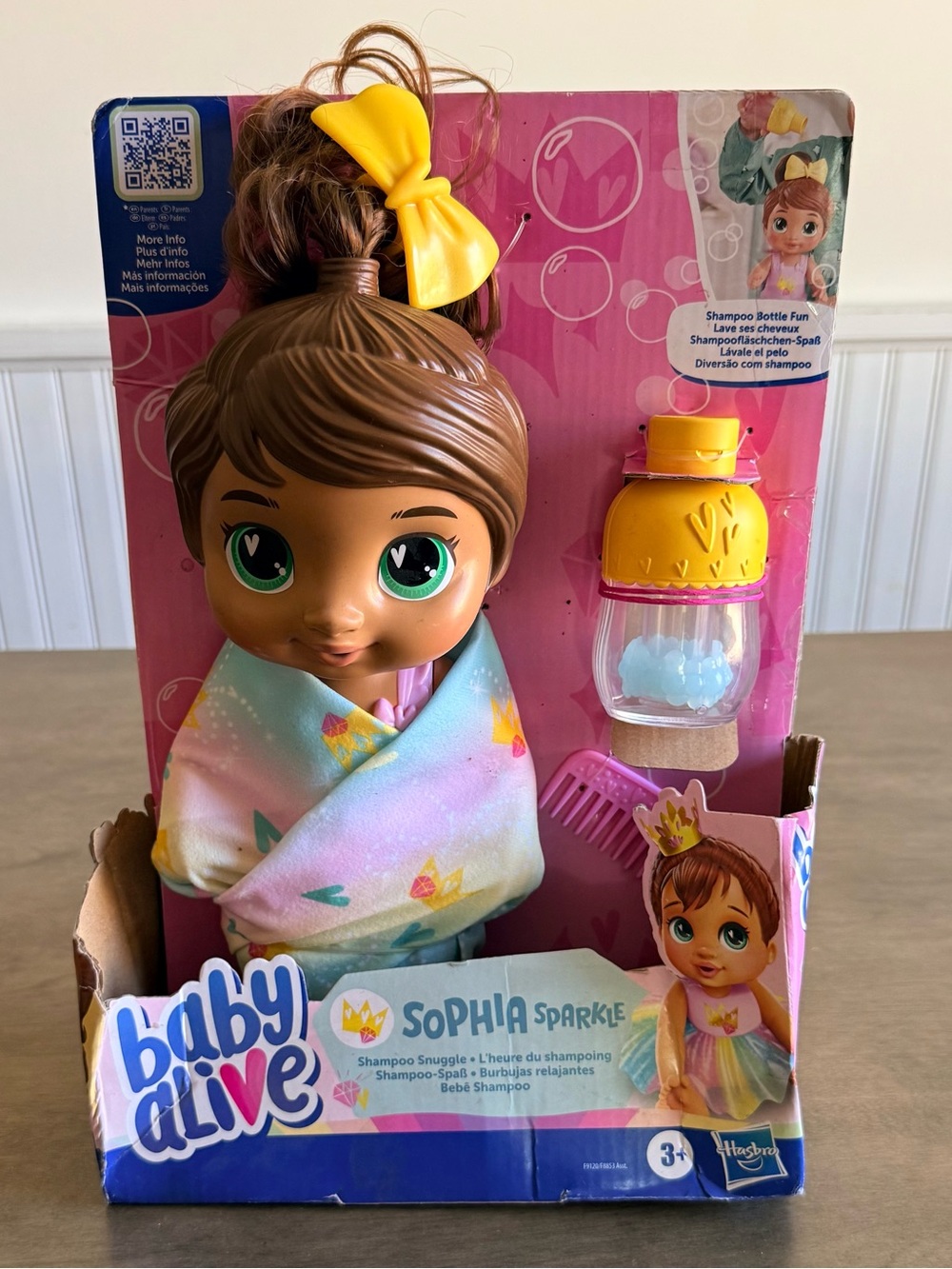 Baby Alive Shampoo Snuggle Sophia Sparkle Brown Hair